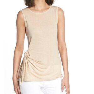 Trouvé Side-Tie Tank in Beige, size XL NWT